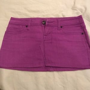 Purple Denim Mini Skirt